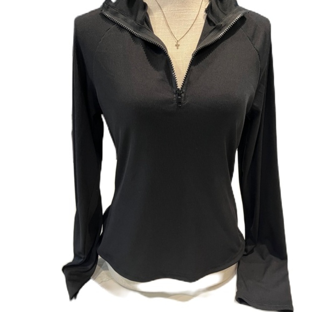Women's Black workout Long Sleeve Top large